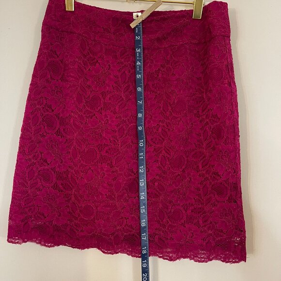 Banana Republic 4P Hot Pink Lace Skirt – Fitted Petite, True to Size - Picture 3 of 8